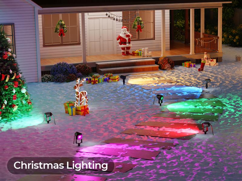 RGB Low Voltage Landscape Lighting, 4 Pack Spotlight Outdoor with Remote Control, IP65 Waterproof LED Landscape Lights for Pathway Yard Garden Lawn Patio Decorations RGB Low Voltage Landscape Lighting, 4 Pack Spotlight Outdoor with Remote Control, IP65 Waterproof LED Landscape Lights for Pathway Yard Garden Lawn Patio Decorations