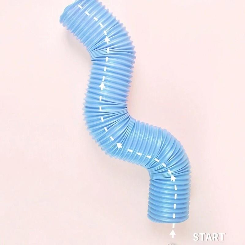 Durable Plastic Expandable Tunnel, Flexible Play Tube & Hideaway for Small Pets, Space-Saving Retractable Toy for Hamsters, Hedgehogs & Guinea Pigs