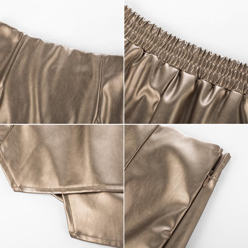 GRACE KARIN Skirt Skorts for Women UK Ladies PU Leather Skirts High Elastic Waist Wrapped Dance Club Shorts SpringStatements