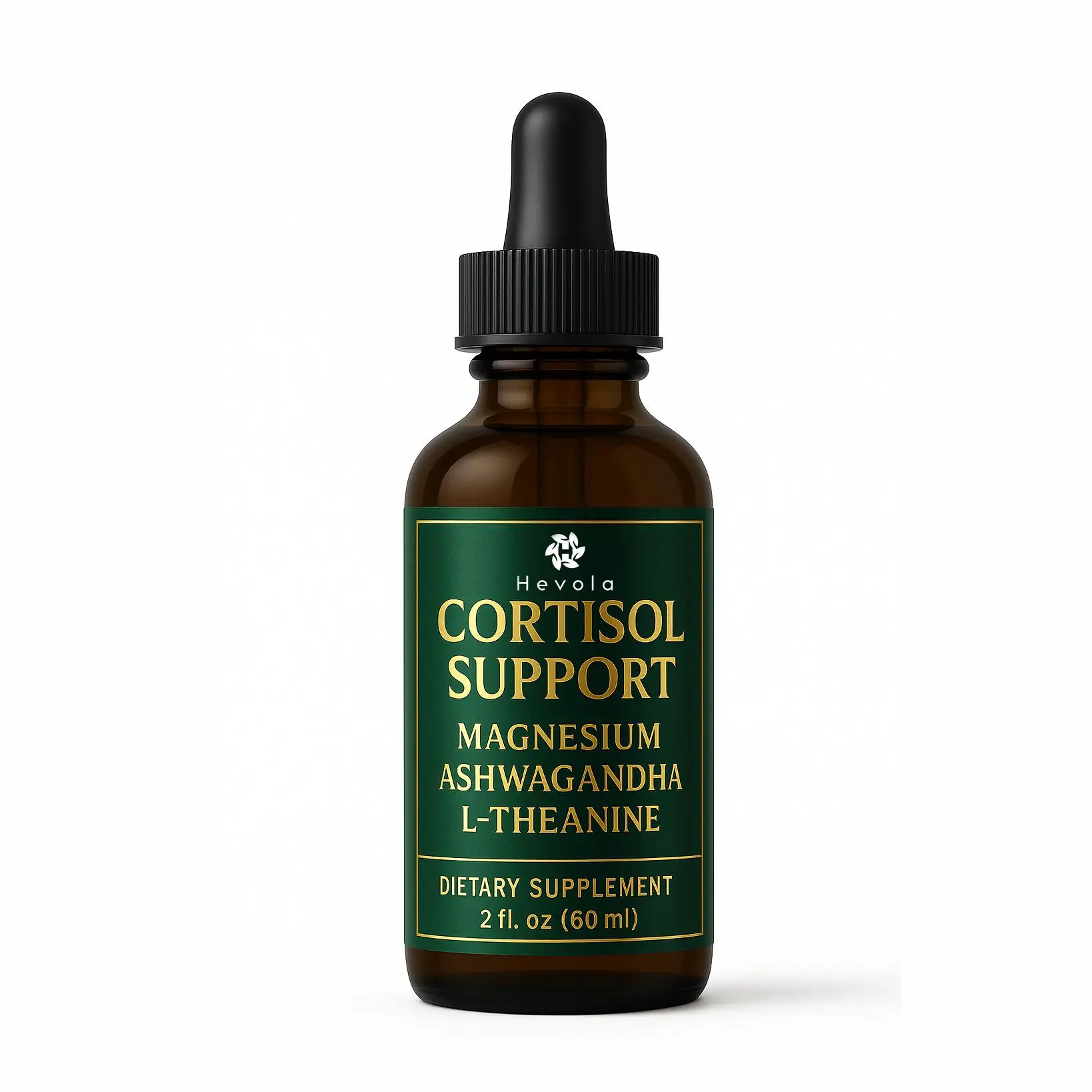 Cortisol Support Drops – 17-in-1 Stress Relief & Sleep Aid with Ashwagandha, Rhodiola, L-Theanine & Magnesium | Hormone Balance for Women & Men