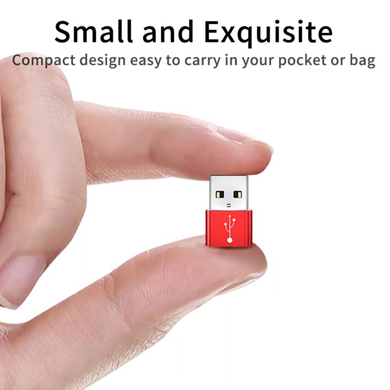 2pcs USB-C Adapter for Charging & Data Transfer, Compatible with Phone, Computer, Camera, OTG Converter Head, Essential Accessories