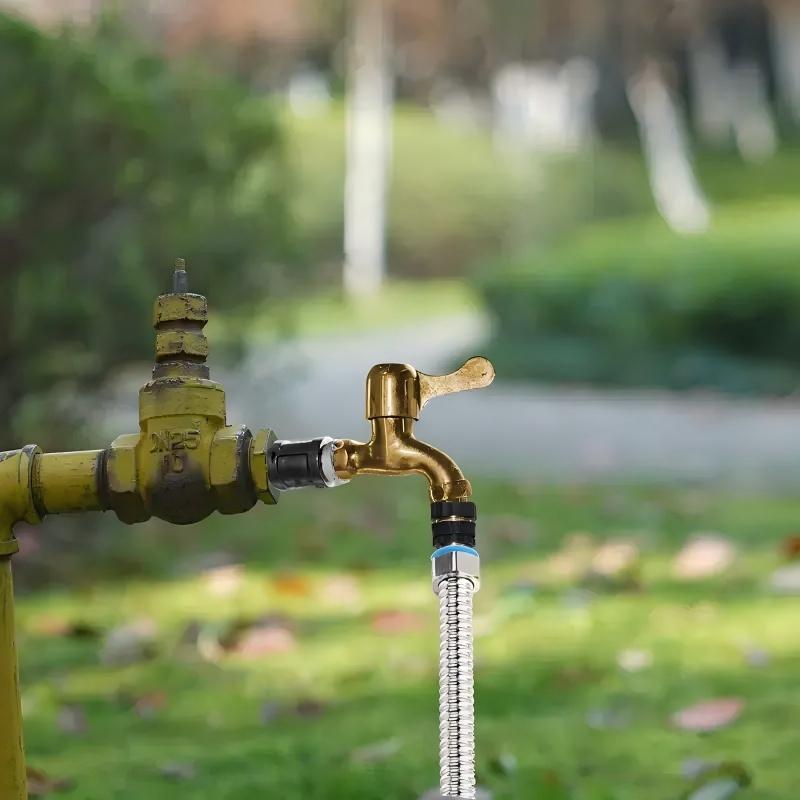 Garden Hose Quick Connector, 3/4 Inch Male and Female Garden Hose Fitting Quick Connector