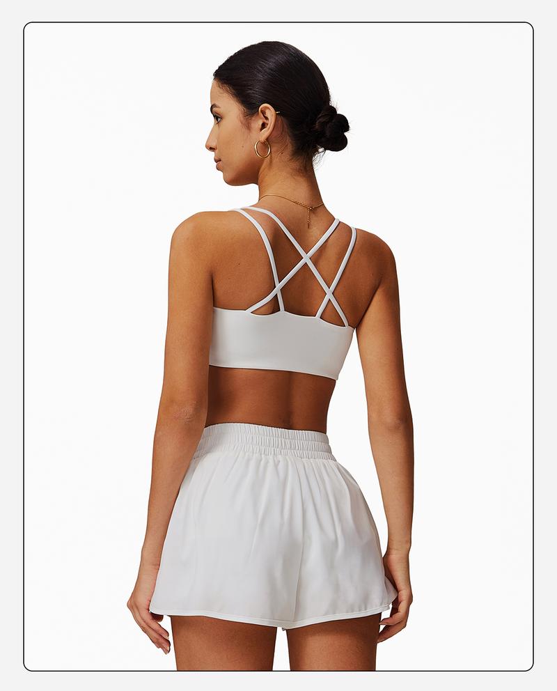 Women's Tennis Set, Two Piece Camisole Sports Underwear Quick Dry Running Fitness Sports Shorts Set, Cycling Gym Workout Yoga Set Activewear Clothing Lightweight Activewear Summer Sportswear Gymwear Sporty Style