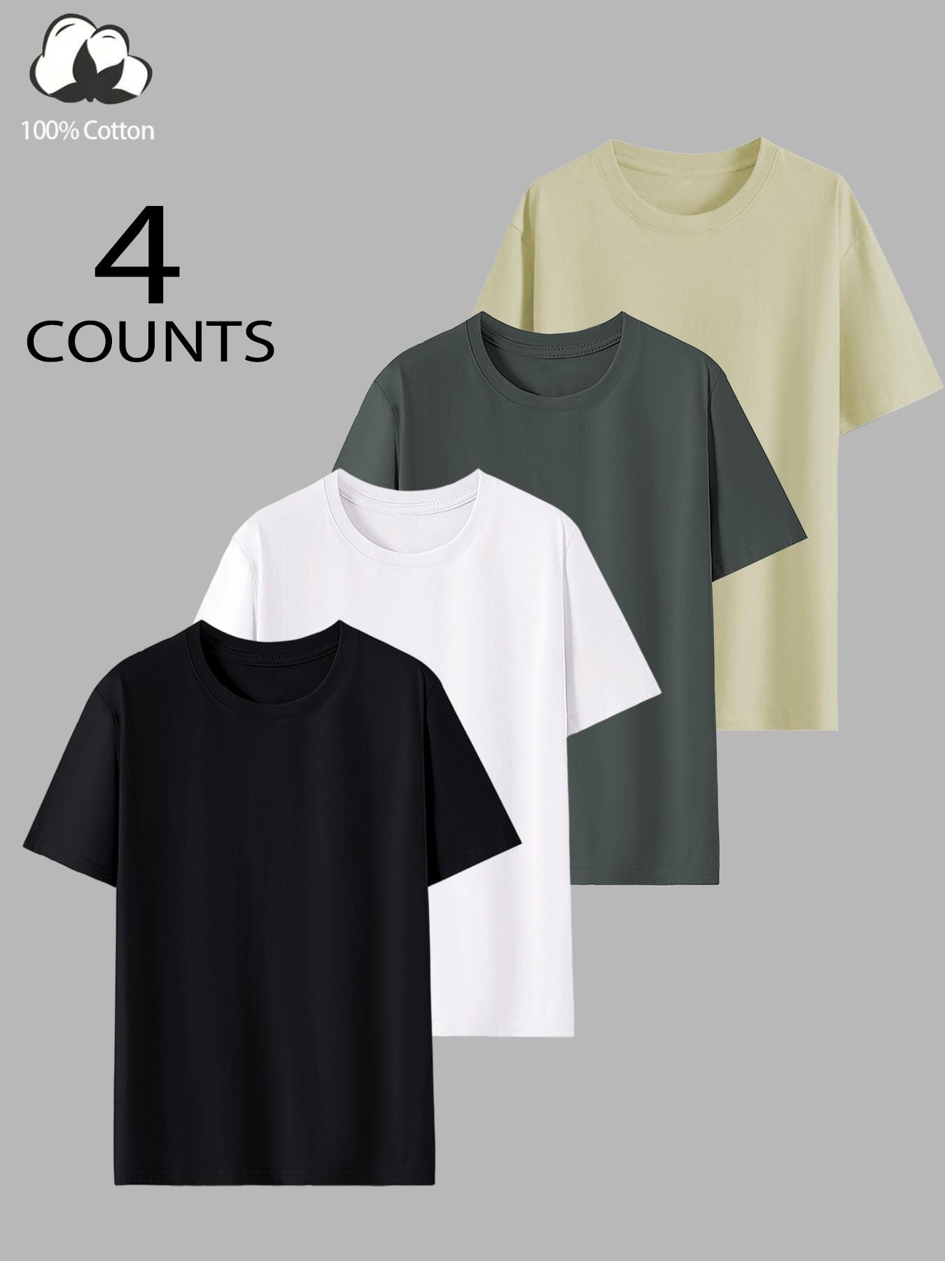 Men’s 100% Cotton Muscle Fit T-Shirt - Slimming Body-Hugging Crew Neck Tee, Breathable Soft Fabric, One Wear Multiple Ways for Gym, Streetwear & Office Casual, Clean Fit Everyday Basic, Athletic Shirt