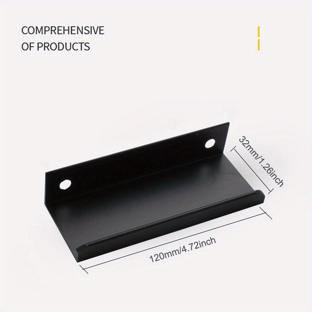 4PCS Zinc metal wardrobe drawer hardware kitchen embedded cabinet handle invisible finger edge door handle invisible handle Goldne / Black