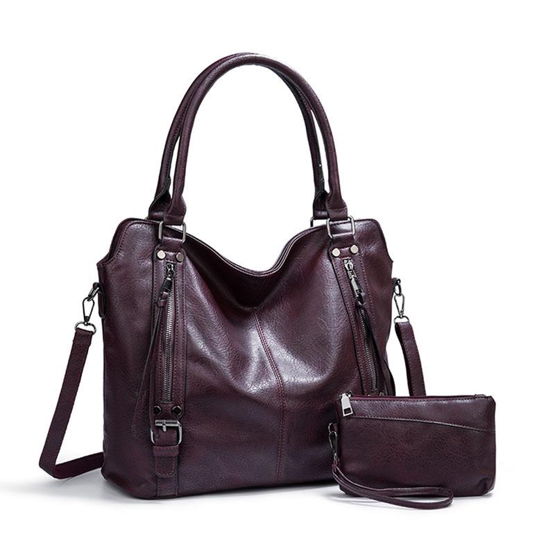 2pcs Hobo Tote Bags for Women Handbags Purse Ladies Shoulder Bags Versatile Styles Elegant Texture Durable Design for Thanksgiving & Christmas Gifts