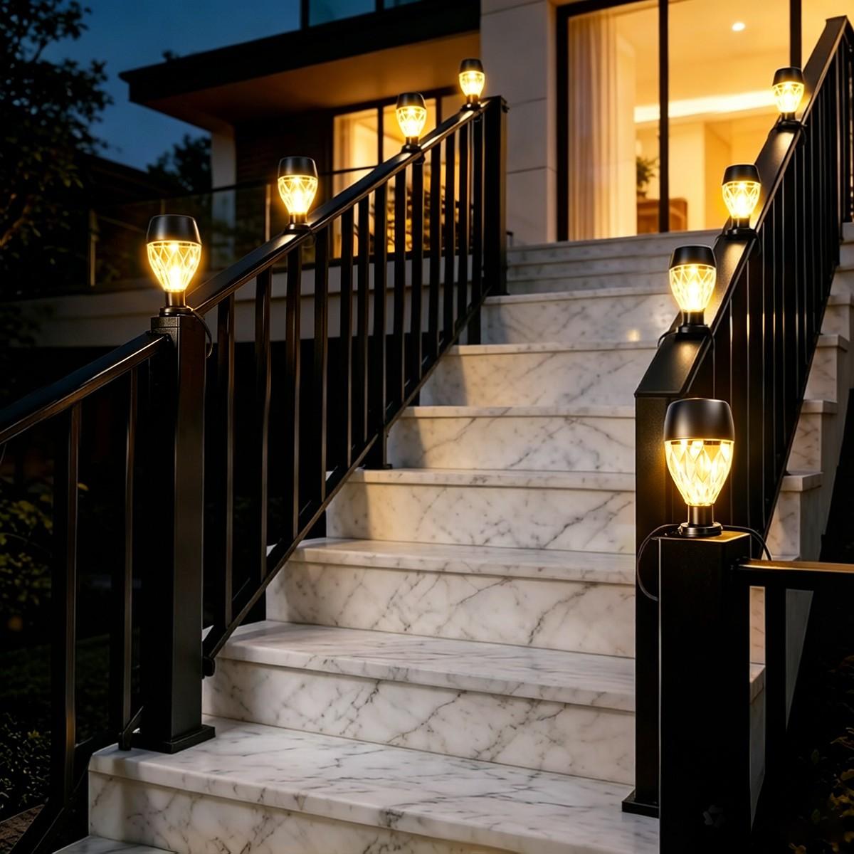 Solar String Lights Set, Outdoor Fence Decor, Party Atmosphere Lighting, Poolside Landscape, Balcony Railing Light, Social Gathering Background Illumination