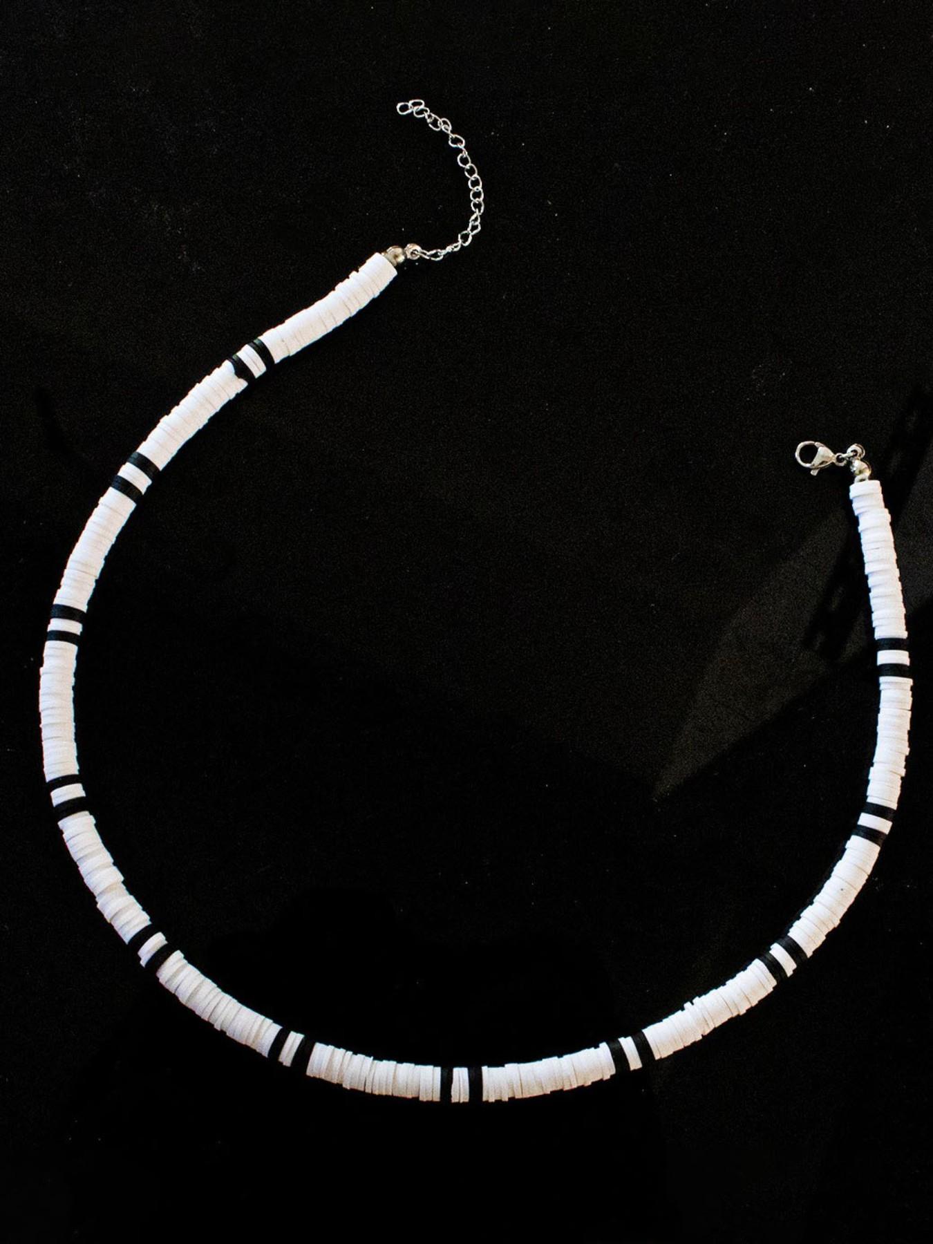 Men's Soft Clay Interval Splicing Necklace, Casual Versatile Soft Clay Necklace, Simple Style Jewelry Accessory