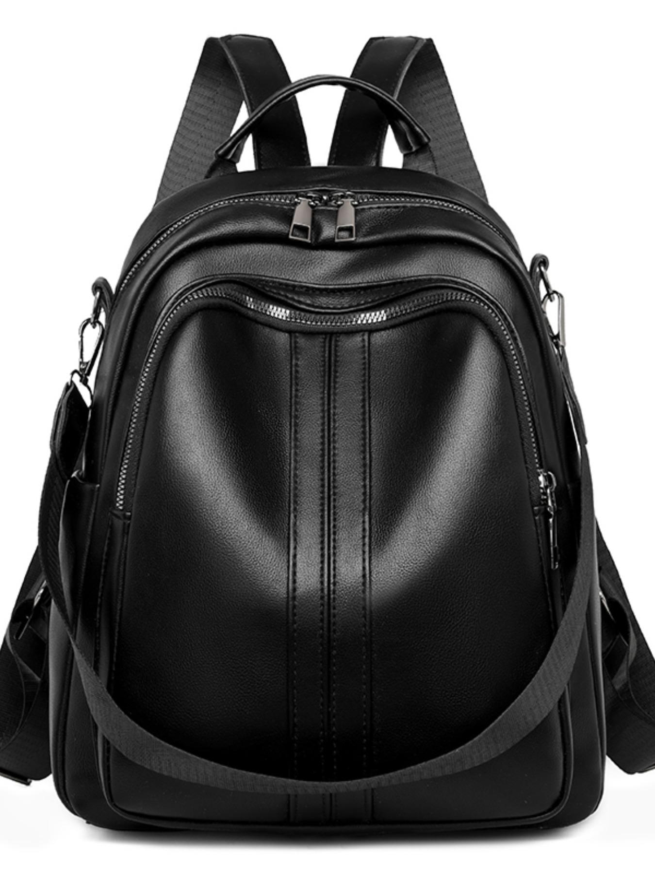 Soft Leather Casual Backpack, Vintage Women's High-End Bag, Multi-Functional Use, Large Capacity Storage, All Seasons