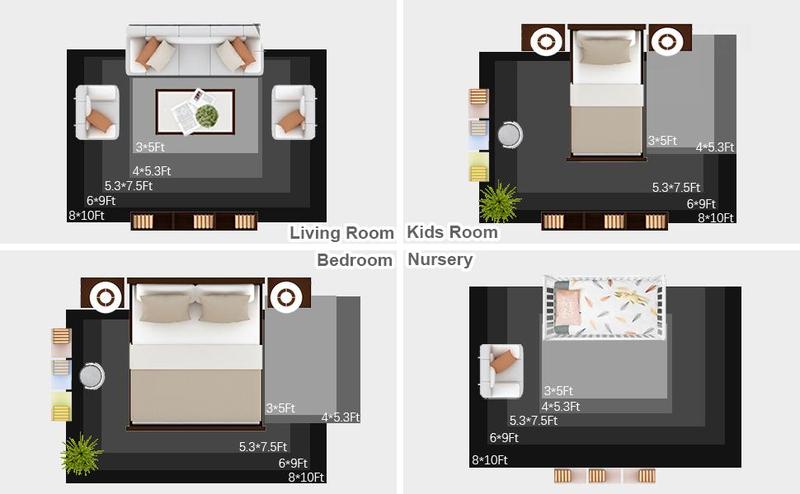 LOCHAS Ultra Soft Indoor Modern Area Non-Slip Rugs Fluffy Living Room Carpets for Children Bedroom Home Decor Nursery Rug