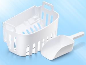 Antarctic Star Countertop Ice Maker Portable Ice Machine with Handle,26Lbs/24H, Self-Cleaning Ice Makers, 9 Ice Cubes Ready in 6 Mins for Home Kitchen Bar Party (Grey)