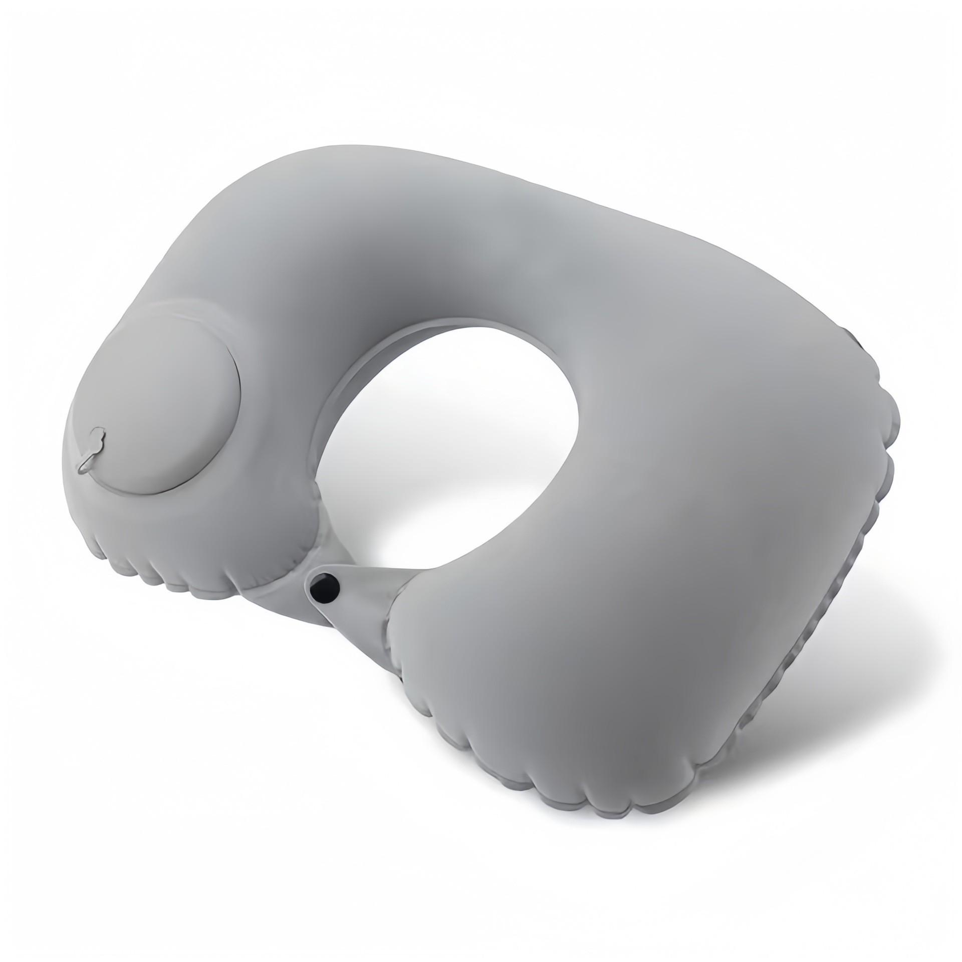 Inflatable Travel Pillow for Airplane Neck Support, Quick-Inflate Neck Pillow for Long Flights, Car, Office, Portable Bath Pillow