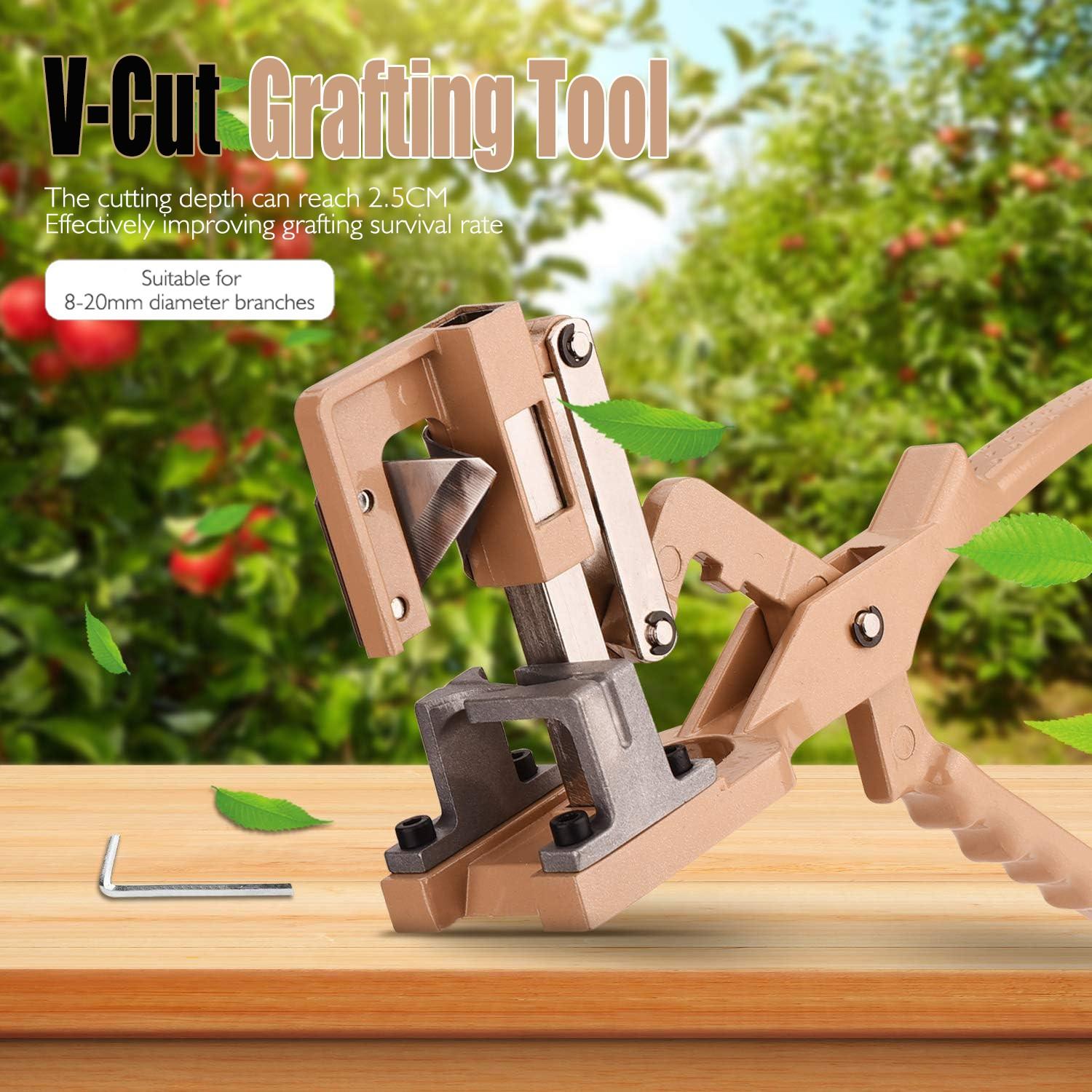 Professional V-Shaped Grafting Tool, Garden Pruning Shears for 8-20mm Branches, Fruit Tree Grafting Scissors, Gardening Equipment