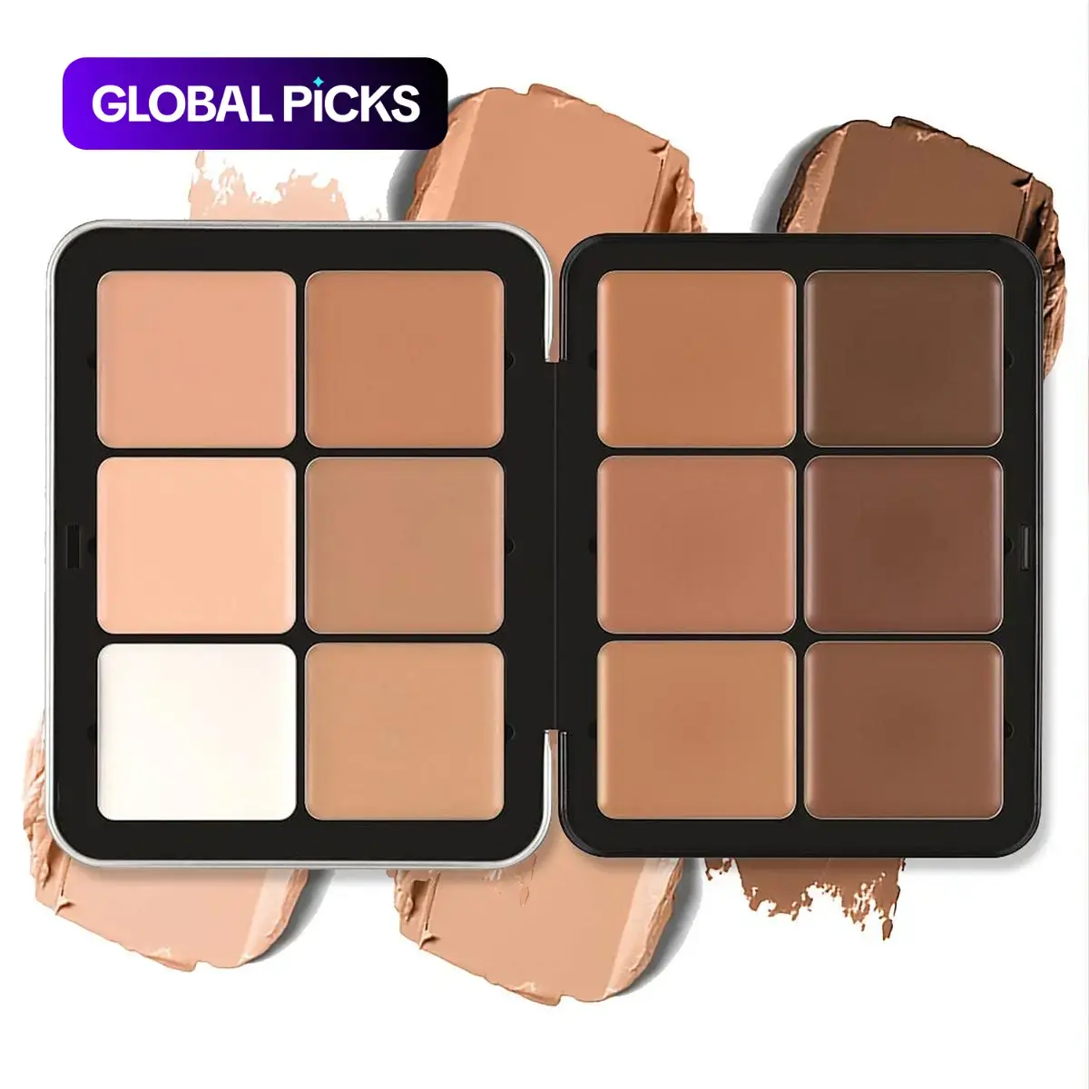 12 Colors Concealer Palette, Natural Facial Contouring Makeup Palette, Long Lasting Concealer Cream, Facial Detailing Makeup Tool, Summer Makeup Gift