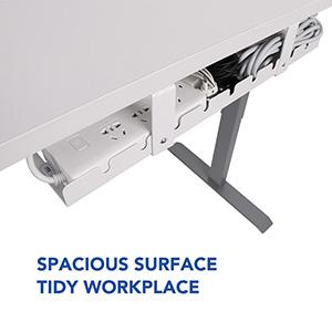 【TikTokShopBlackFriday】FLEXISPOT Under Desk Cable Management Tray, Metal Wire Raceway Organizer for Standing Desk
