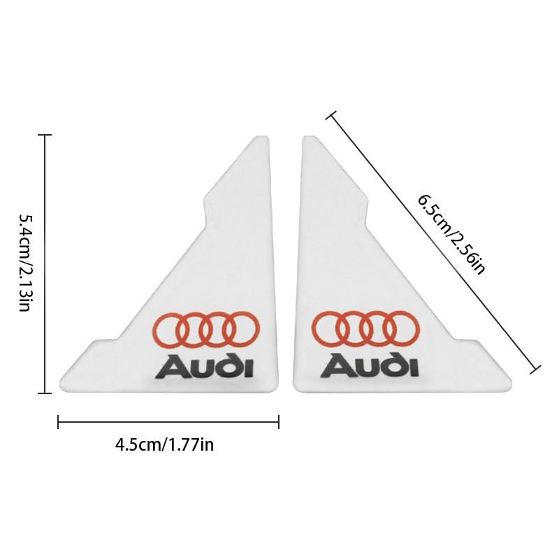 4 PCS Car Badges Universal Transparent Silicone Car Door Corner Anti-Collision Protection Anti-Scratch Sticker Door Protection Decoration and Anti-Damage Anti-Scratch Car Accessories Suitable for Audi Sline A3 A4 B5 B6 B7 B8 8P B9 8V 8L A6 C7 C6 A1 A5 A7