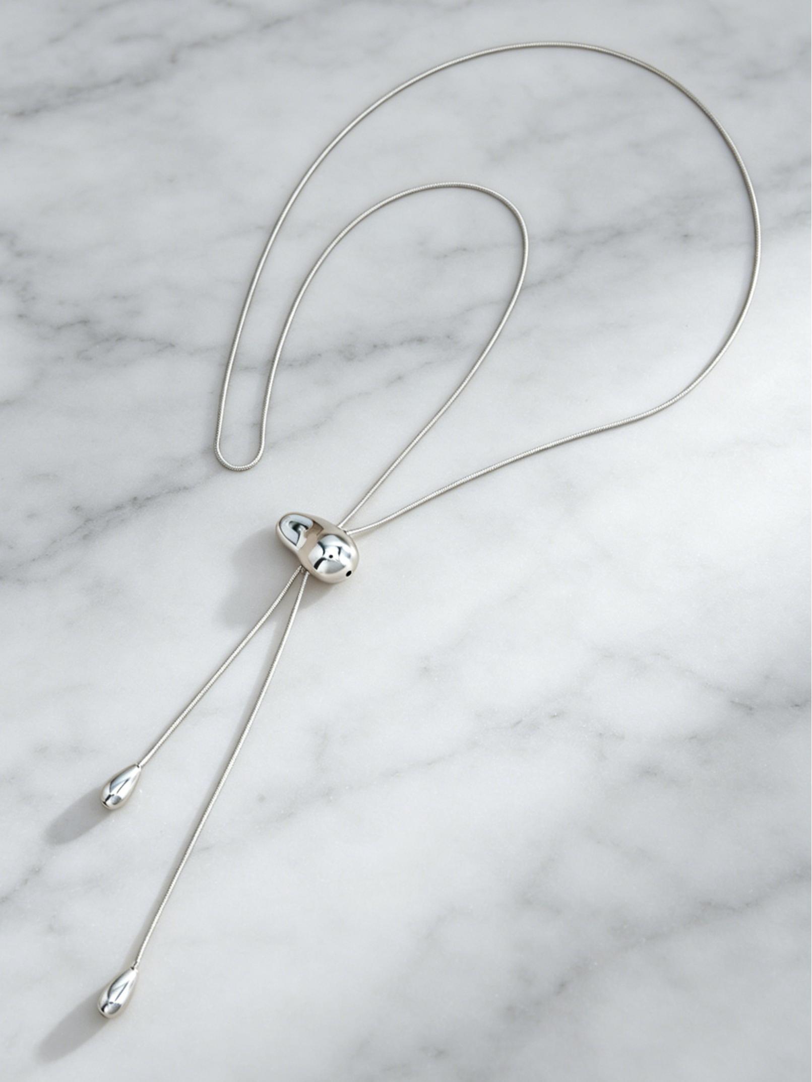 Boho Geometric Irregular Ccb Adjustable Length Fashion Long Necklace, Luxurious Casual Party Women's Versatile Metal Pendant Gift