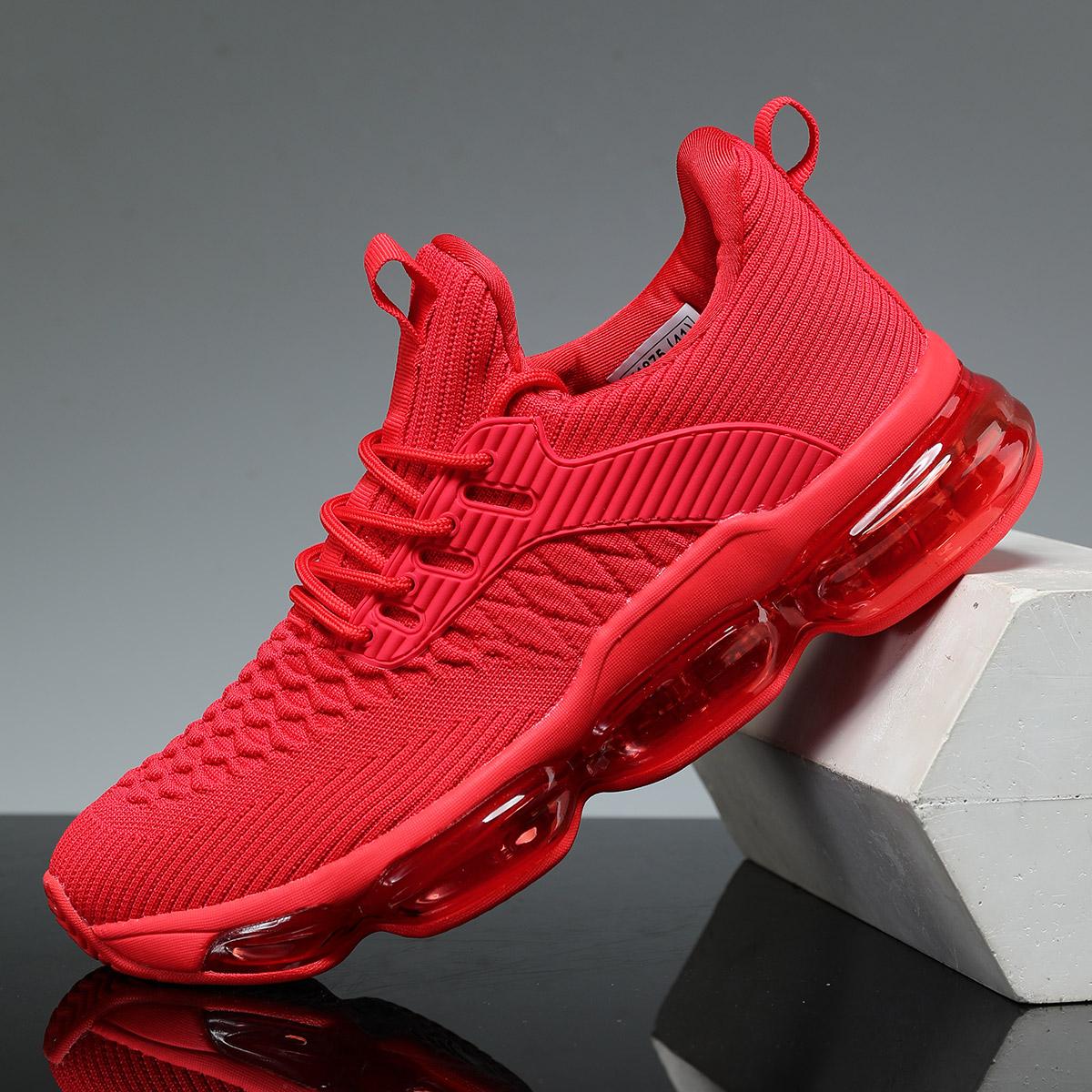 Mens Air Cushion Running Shoes Lightweight Breathable for Treadmill Wear,Casual Mesh Walking Fashion Sneakers for Daily Wear,Tennis Breathable Sport Gym Fitness Cross Trainers