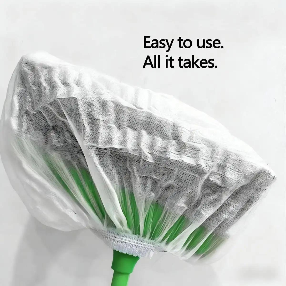 50PCS Disposable Broom Covers - The Ultimate Solution for Mess-Free Cleaning! Effortlessly Trap Hair, Dust, Dirt, and Debris. Simply Cover, Sweep, and Toss for a Quick, Sanitary Cleanup Without the Hassle. Home Cleaning Products