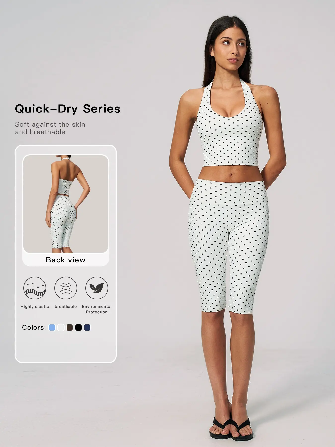 White black polka dots