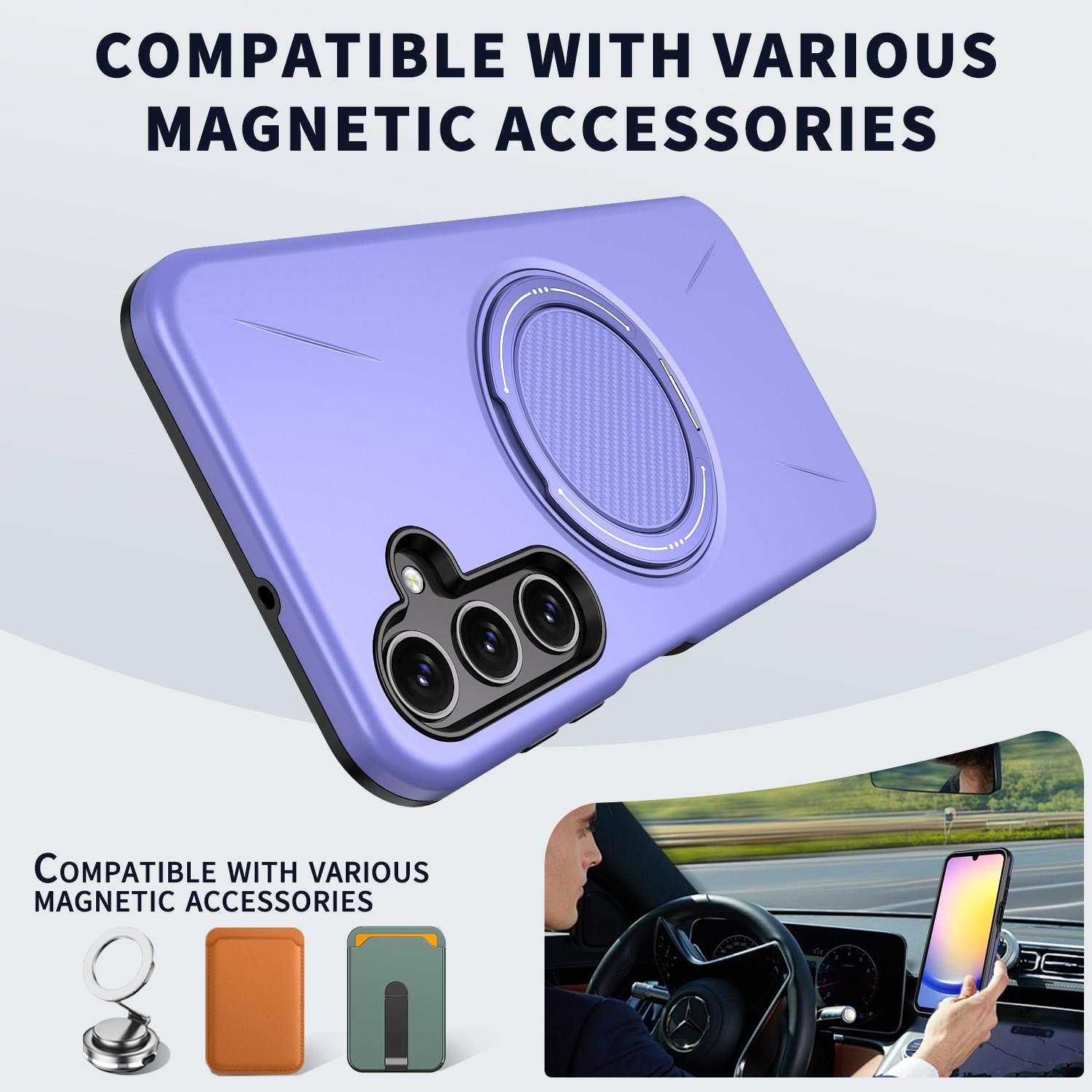 Magnetic Charging Phone Case for A25 5g, Protective Stand Holder, Durable Design, Perfect Fit, Essential Accessory for Daily Use