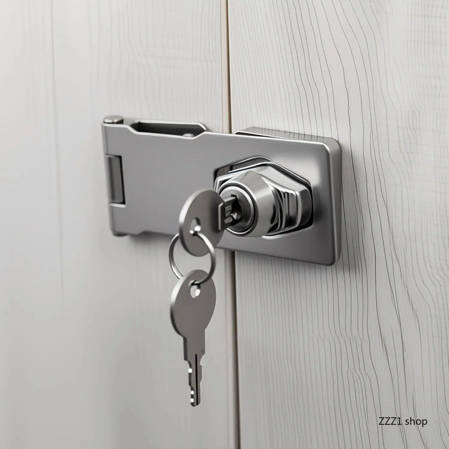 Metal Cabinet Locks Set with 2 Keys, Screws & Screwdriver, Security Latch for Furniture, Drawers, Storage Cabinets & Doors, Easy Install Lock for Camping Gear, Hammock Storage & Home Organization