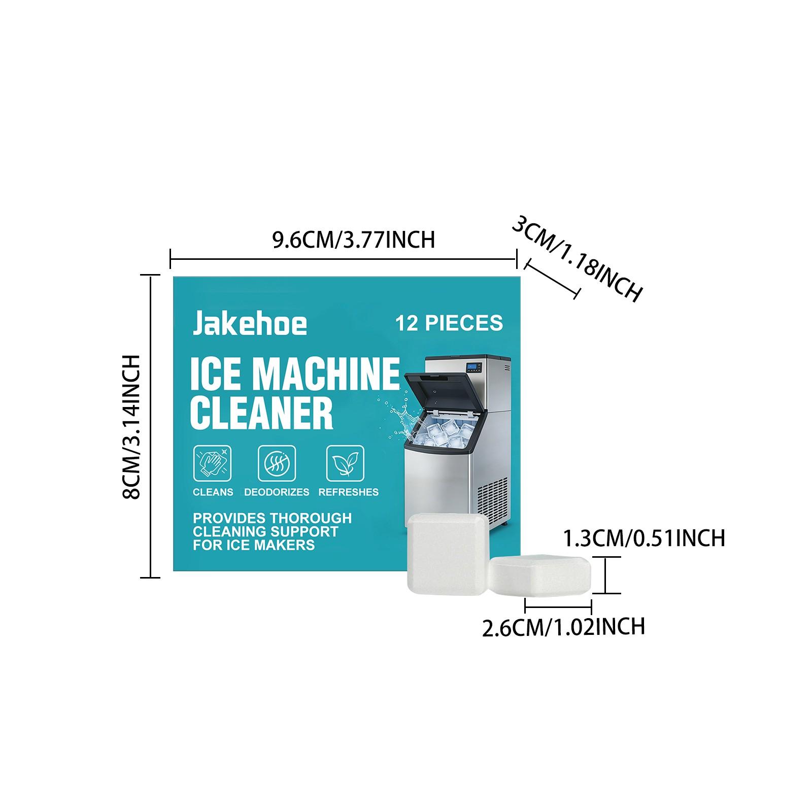 Ice Maker Cleaning Tablets (12pcs), Daily Home Ice Maker Cleaners, Stain Removal, Efficient Device Maintenance, Easy to Use, Portable Cleaner