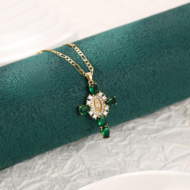 Virgen Mary Cross Necklace Virgen Mary Cross Necklace