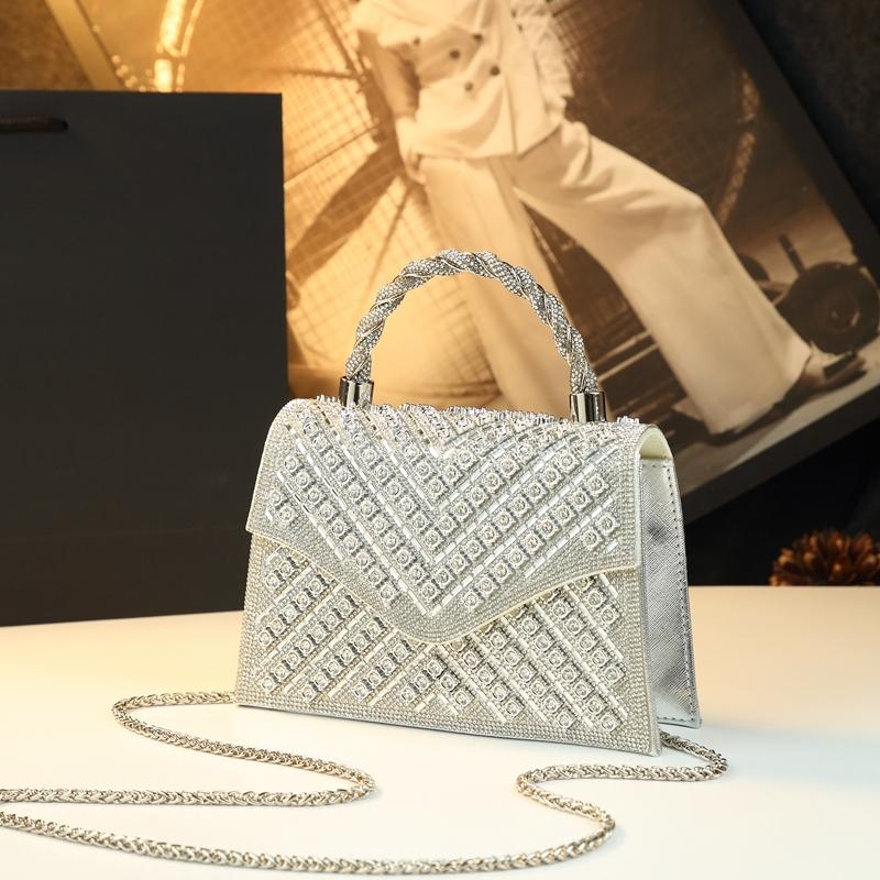 Luxury Rhinestone Handbag, Perfect for Evening Gowns, High-End Sparkling Crossbody Bag, Elegant Clutch for Special Occasions