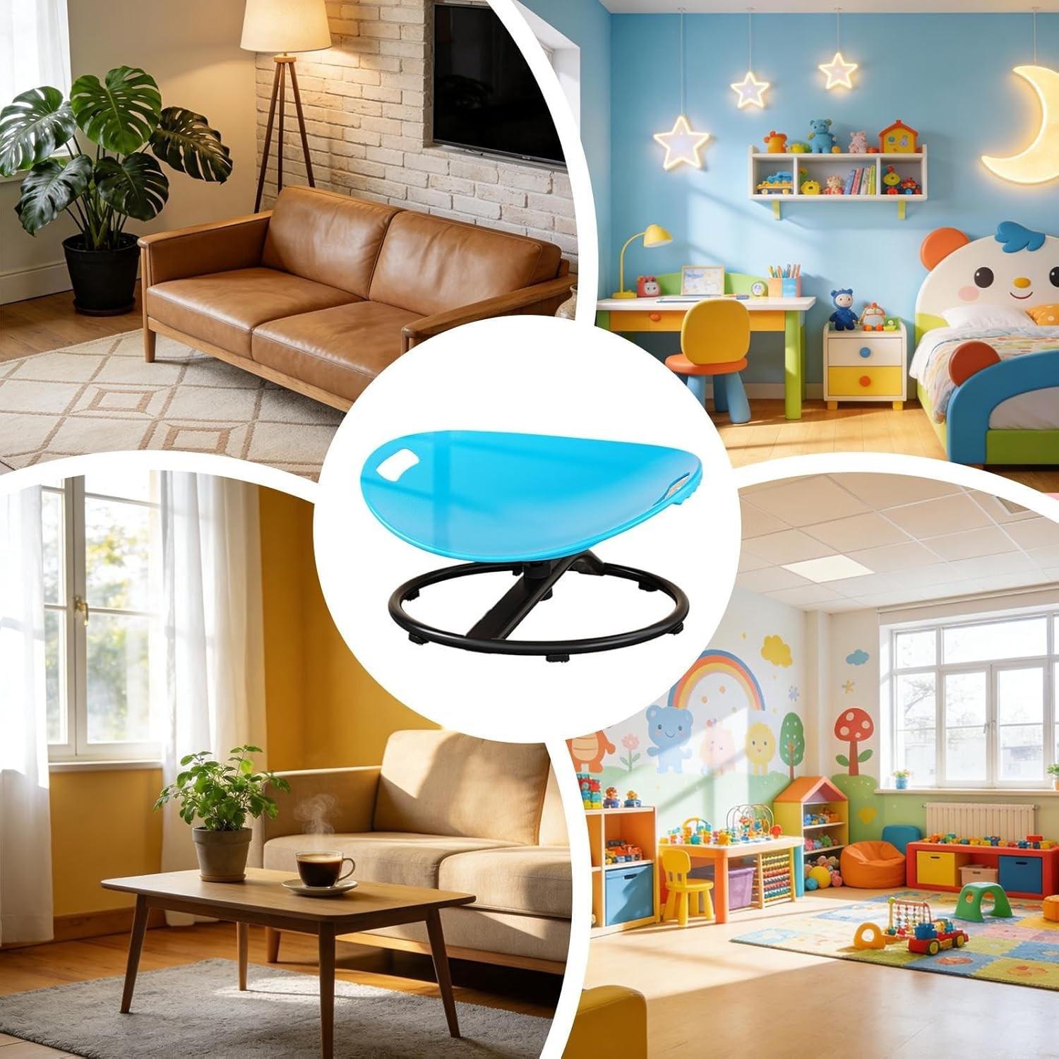 Circular Rotating Sensory Integration Training Chair, Ideal for Balance & Coordination, Perfect for Children & Teenagers Growth