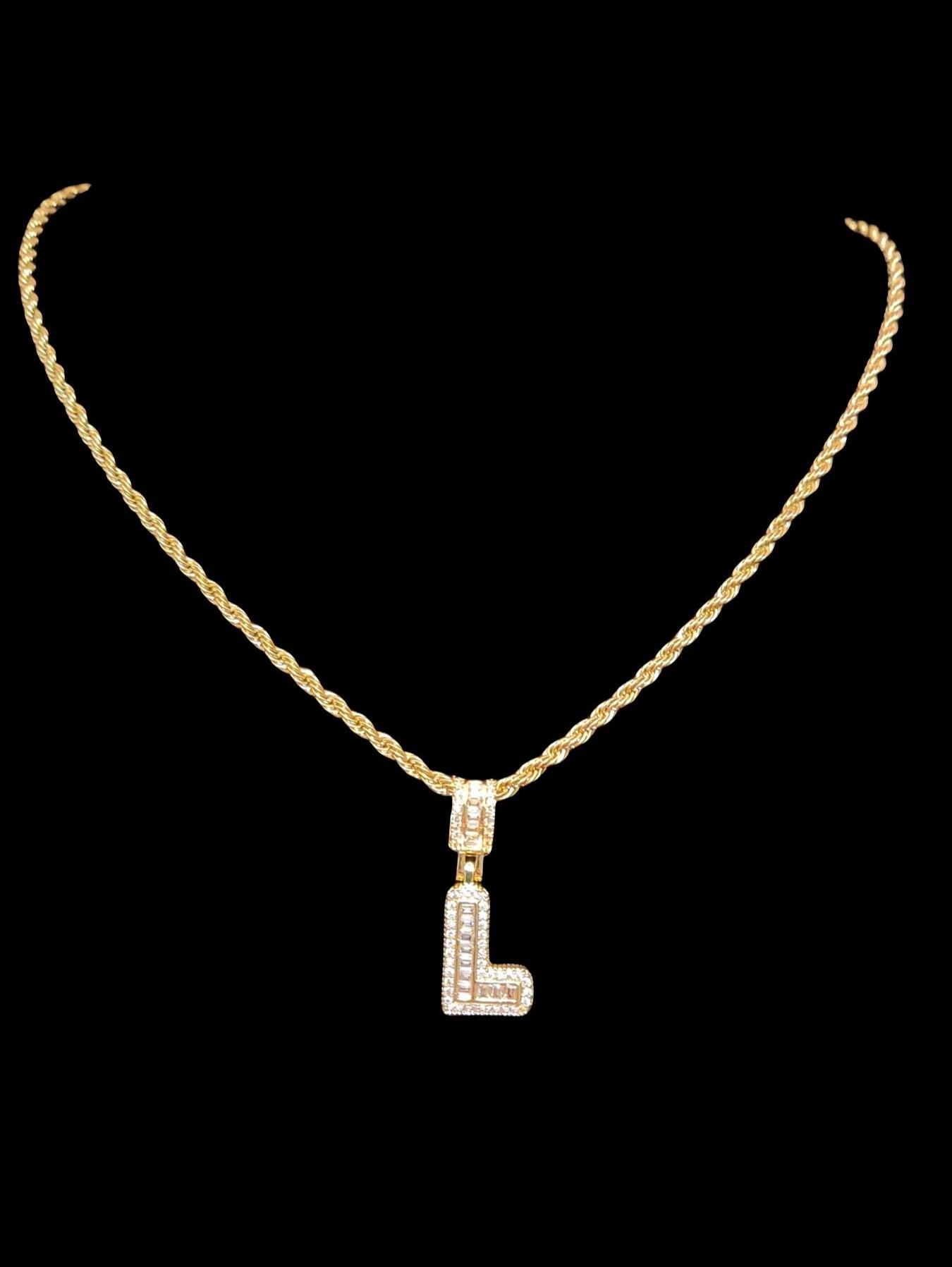 Women's Sparkling Cubic Zirconia Initial Necklace - Personalized Alphabet Letter Pendant, Silver Costume Jewelry, Fashion Birthday Gift, Letter Necklace