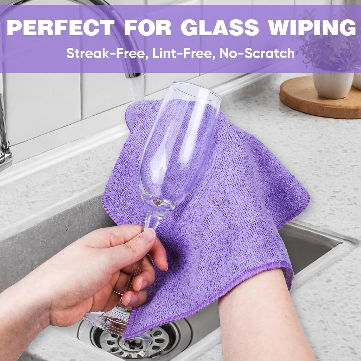 Microfiber Cleaning Cloths, 10 Pack Assorted Cleaning Rags, Highly Absorbent Microfiber Towels for Car, Kitchen, Bathroom and Household Cleaning, 11.8"X11.8"