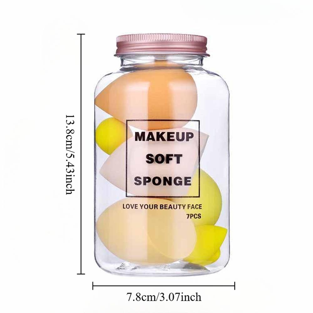 7pcs Professional Makeup Sponge Set, Beauty Sponges, Soft High Rebound Beauty Blenders for Liquid & Cream, Latex-Free, Quick-Dry & Anti-Mold, Washable, Portable Holder for Flawless Everyday Makeup
