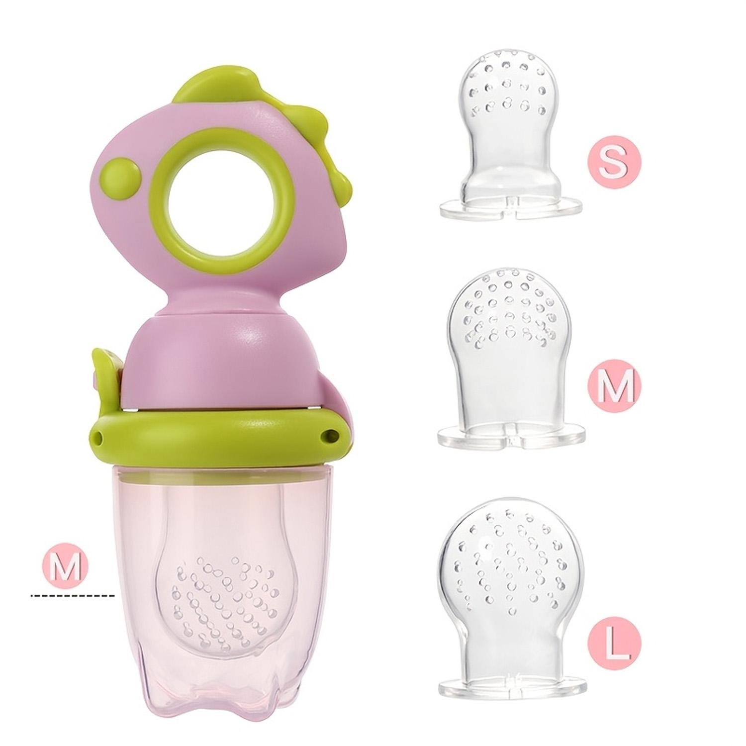 Dinosaur Theme Silicone Baby Juice Feeder, Rotating Push Type, Food Grade Material, Suitable for Toddlers, Leak-Proof Fruit & Meal Dispenser