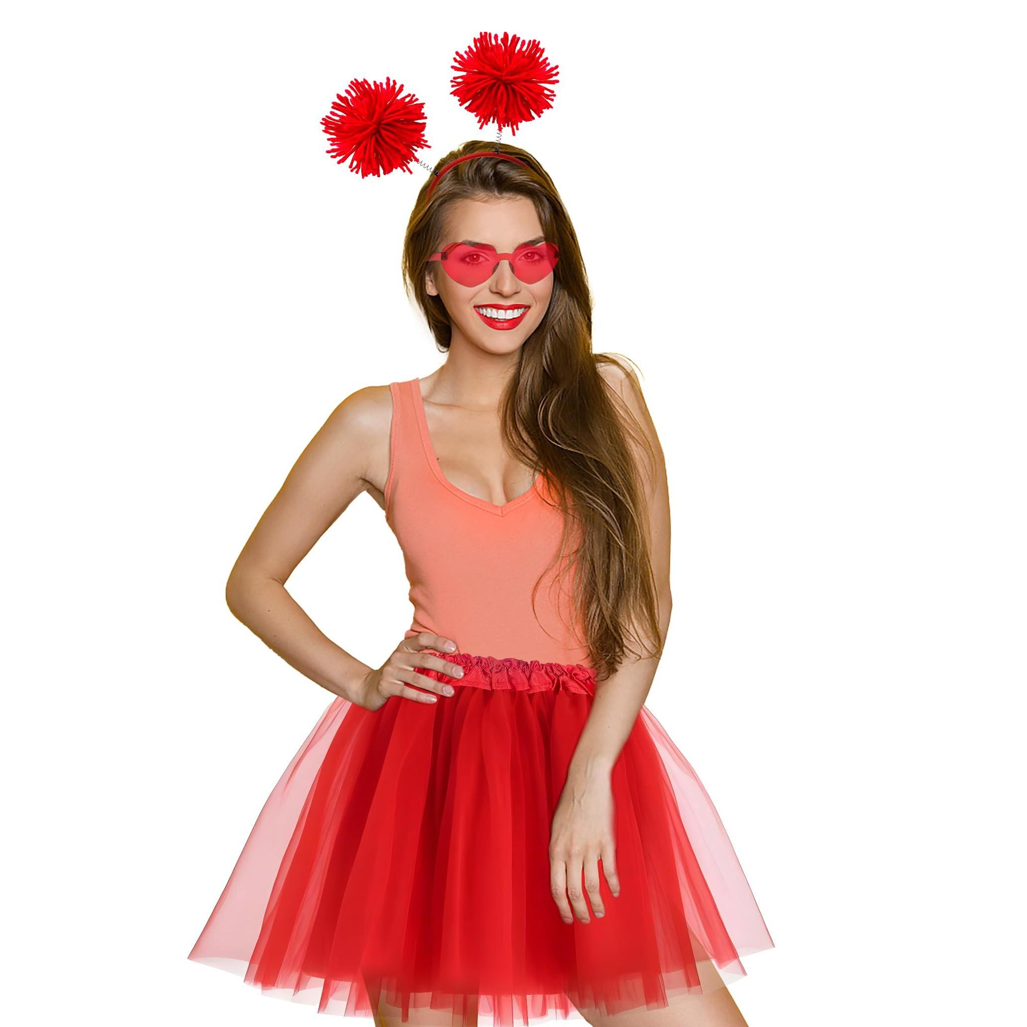 6-Piece Party Set, Ballet Dress, Accessories, Heart Sunglasses, Beaded Necklace, Wedding, Birthday, Cosplay Party