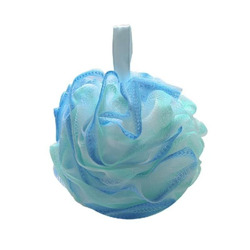 Gradient Ribbon Bath Ball Set, Large Lotus Shape Sponge, Exfoliating Bath Accessory, Ideal for Smooth Skin, Spa and Shower Use