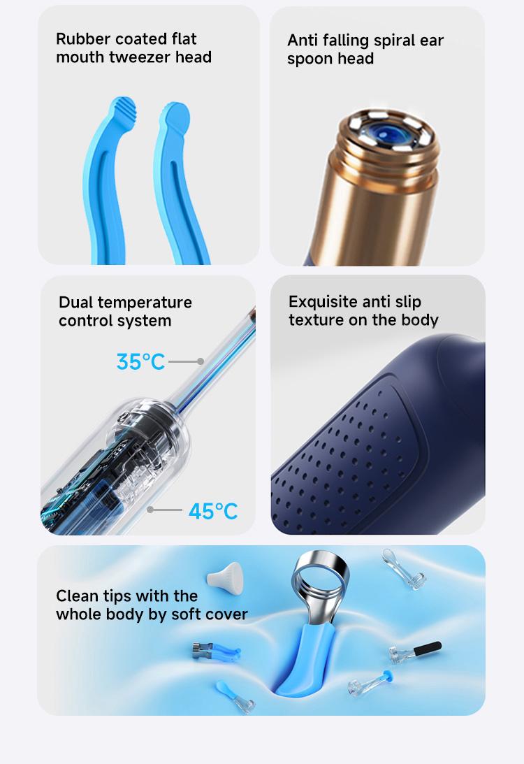 【For Pros】Smart Ear Cleaning Tool, 1 Box Ear Wax Removal Tool with 12pcs Tip, Portable Ear Wax Cleaner, Ear Wax Cleaning Kit, Ear Waxing Cleaning,  Ear Wax Removal Kit Earwax Remover ear wax removal tool