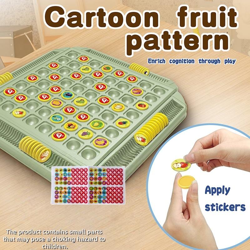 Family Fun Memory Flip Chess Set, Improves Memory Skills, Perfect for Christmas Parties, Suitable for 3-4 Players, Indoor Party Toy