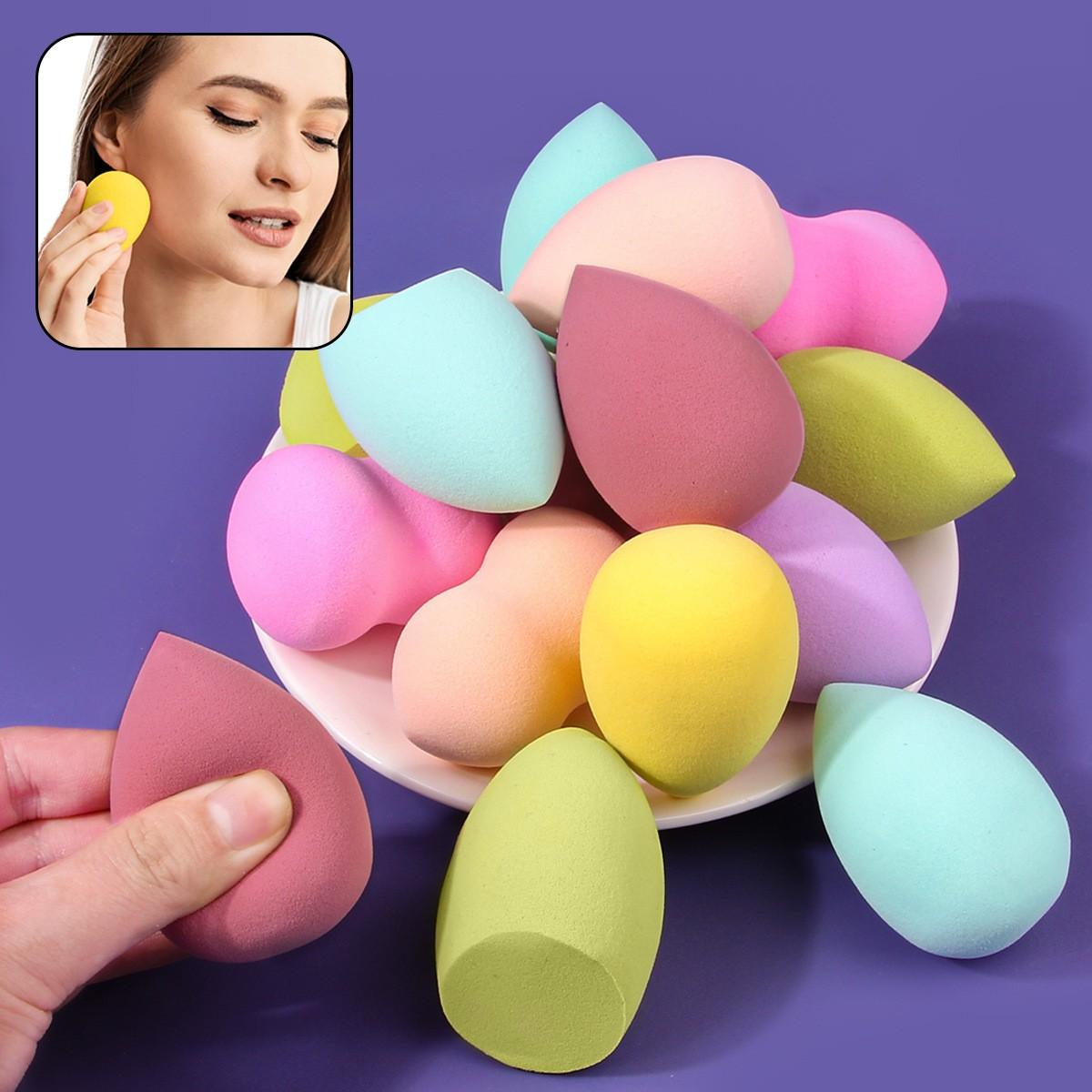 30-Piece Multi-Color Beauty Sponges —— Q-Bouncy Soft Makeup Blenders, Makeup Puffs, Skin-Friendly, Dual Dry/Wet Use, Reusable Cosmetic Sponges