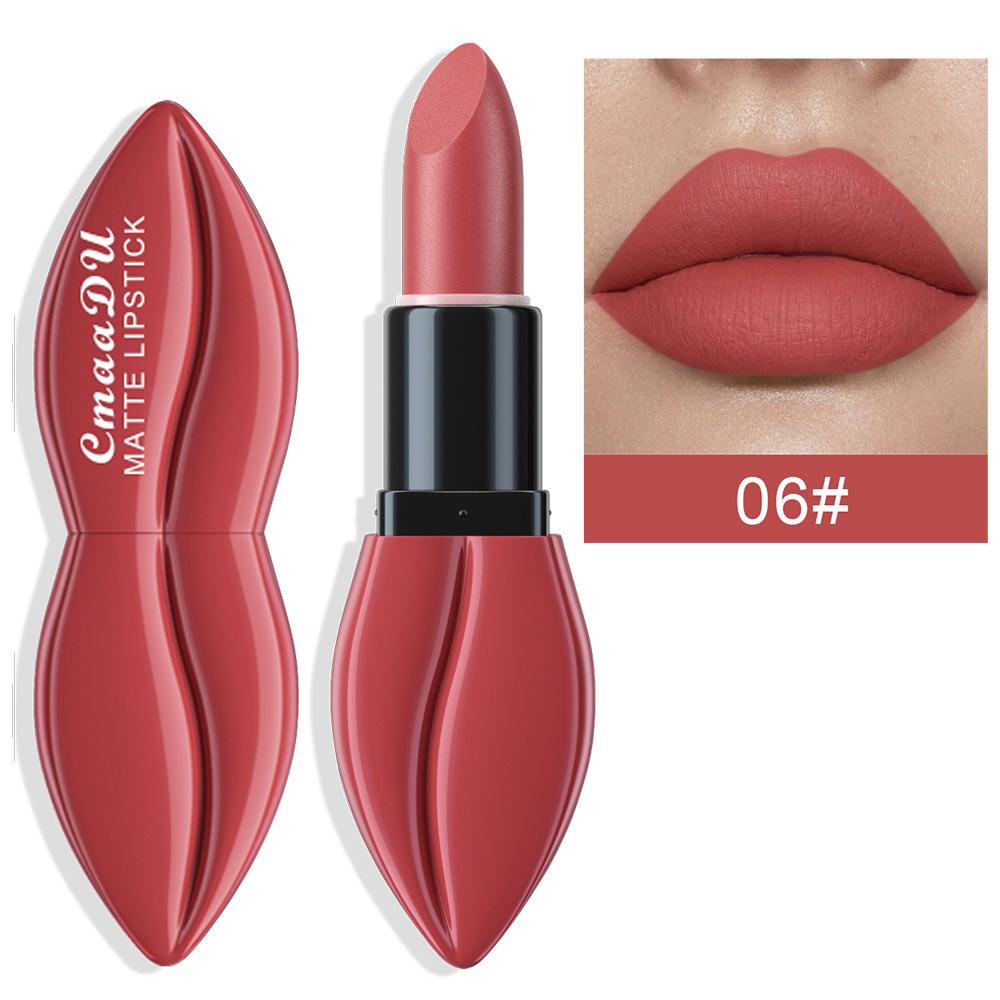 CmaaDu 10-Color Matte Moisturizing Lipstick, Professional Lip Cosmetics for Women with Fashionable Lip Design, Essential for Daily and Holiday Makeup, Moisturized Lipstick Gift