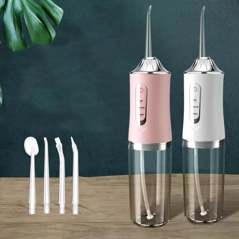 Smart Electric Oral Irrigator Water Flosser Portable 4 Sprays 3 Modes Rechargeable Dental Cleaning Spray Rinser
