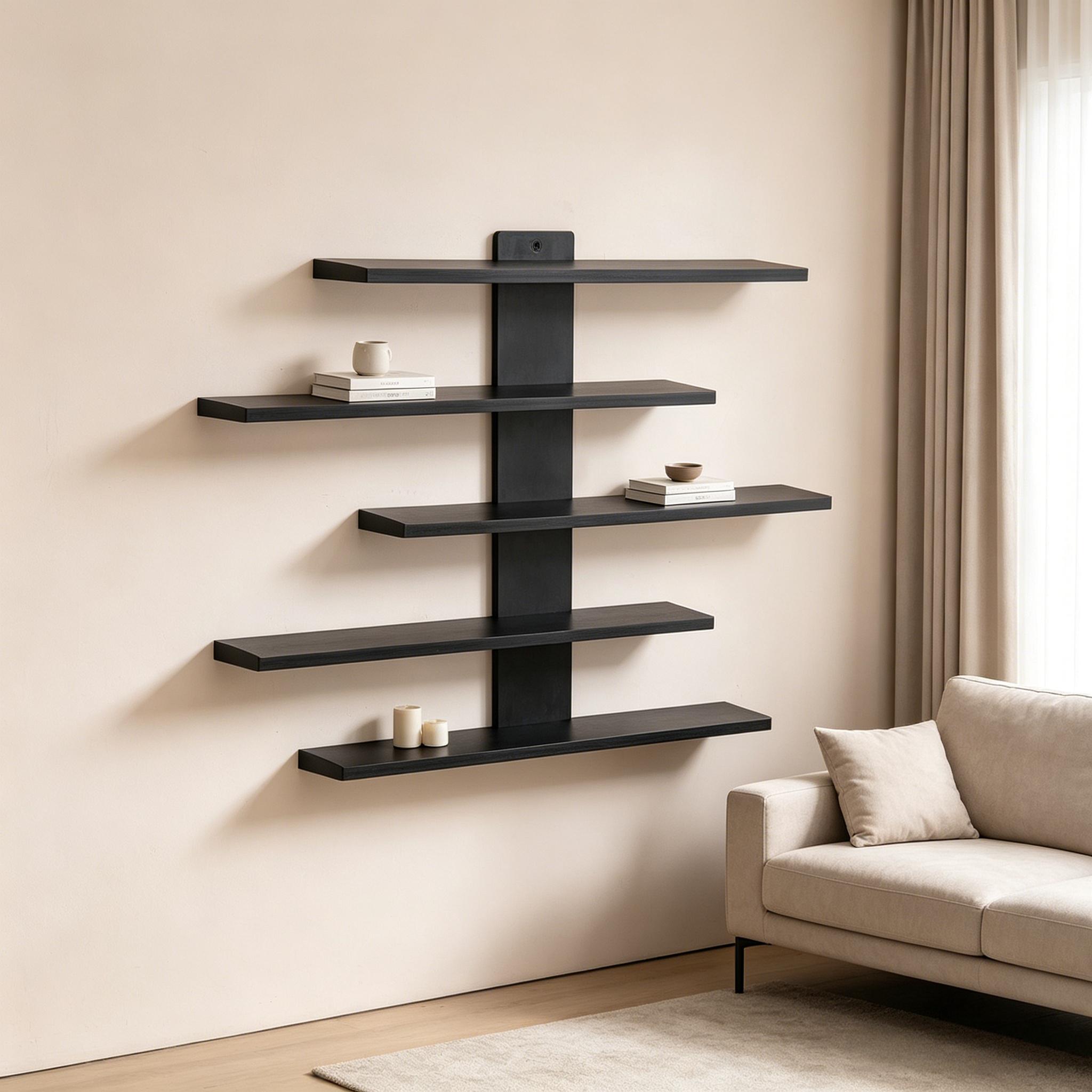 Wall-Mounted Display Cabinet, Multi-Layer Vertical Design, No Drilling, Easy Installation, Transparent Acrylic, Toy Collection Organizer