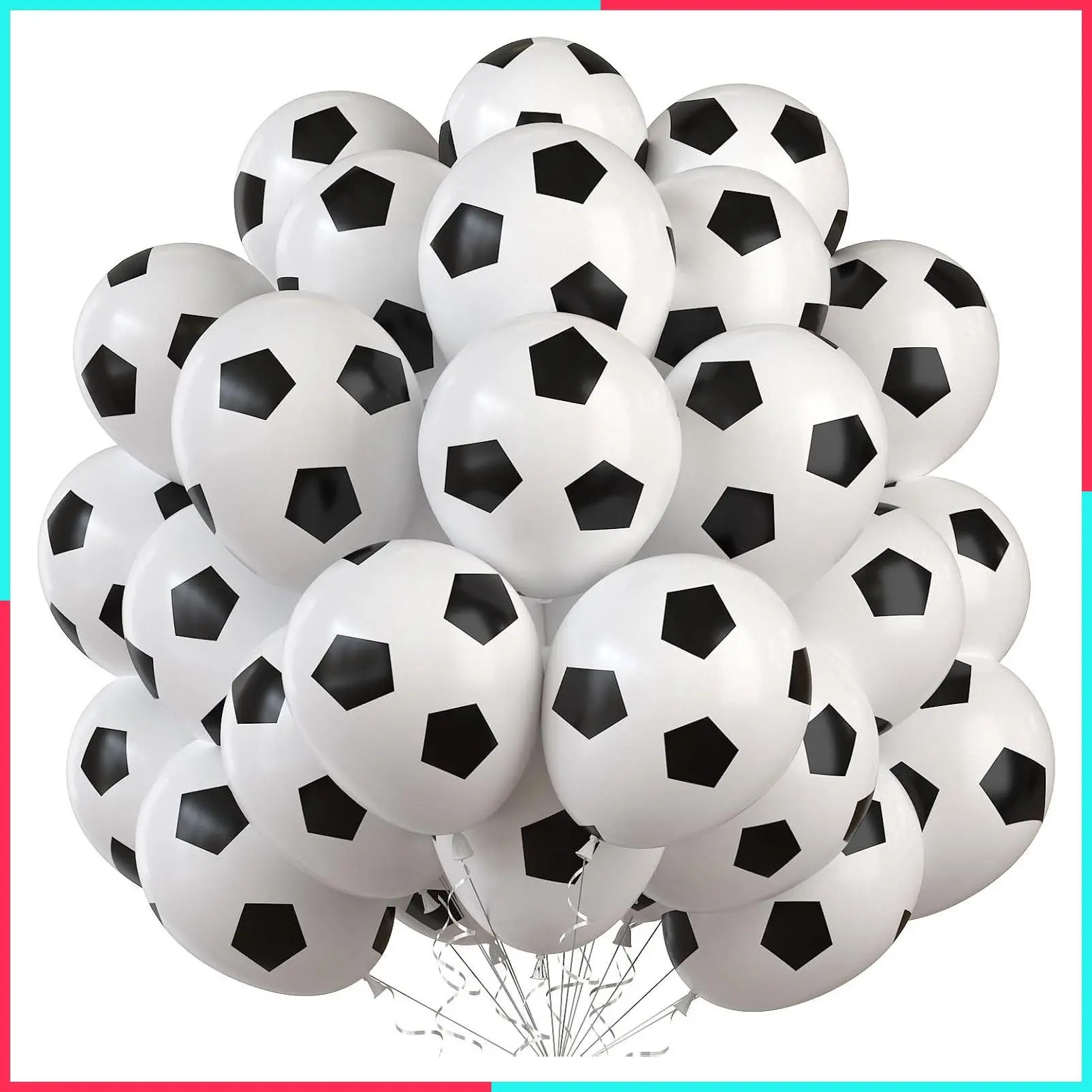 35 Pcs Soccer Ball Balloons, Black White Soccer Birthday Latex Balloons for Boys, Soccer Party Decorations Supplies for Kids Children Football Lover Sport Theme Birthday Baby Shower Party Decor