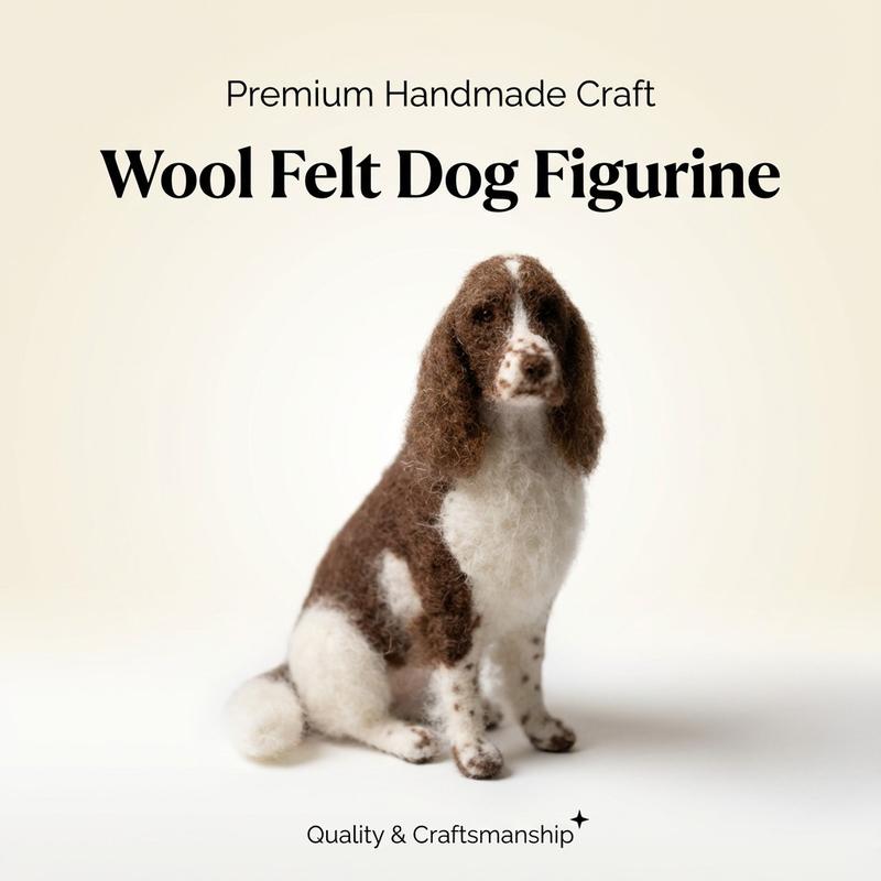 1Set Animal Needle Felting Kit, Felting kits for Beginners adult with Step-by-Step Tutorials, Springer Dog/Koala/Koala DIY Felting Kit, Cute Funny Home Decorative Ornaments, Birthday Valentine's Day and Christmas Gifts