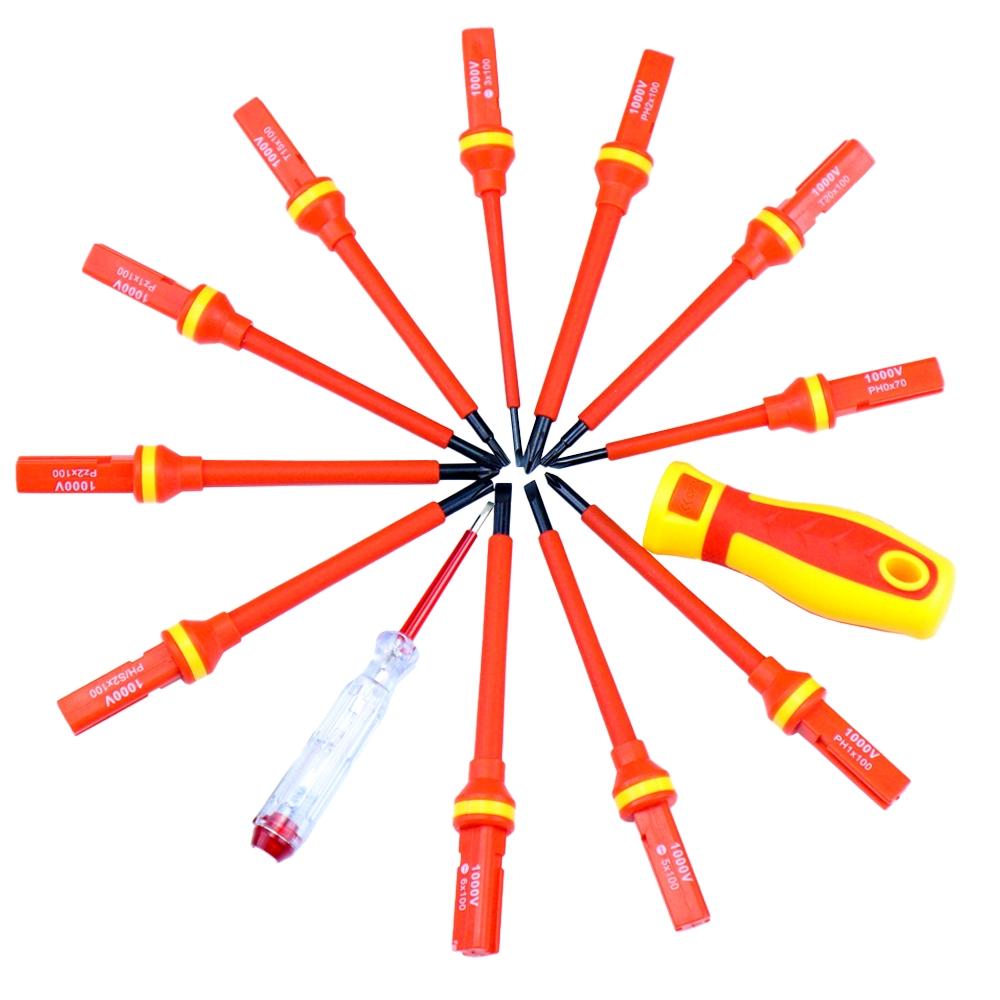 Insulated Screwdriver Tool Kit, Hex Shank Screwdriver, Multipurpose Professional Hand Tool Set, Durable Screwdriver Set for Home, Office and Industrial Use, Tool Box