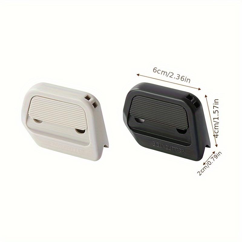 2pcs Automatic Retractable Box Cutter, Cardboard Cutter, Ergonomic Non-Slip Grip, Sharp Blades, Heavy-Duty Manual Tool, Portable, Office, Home Use
