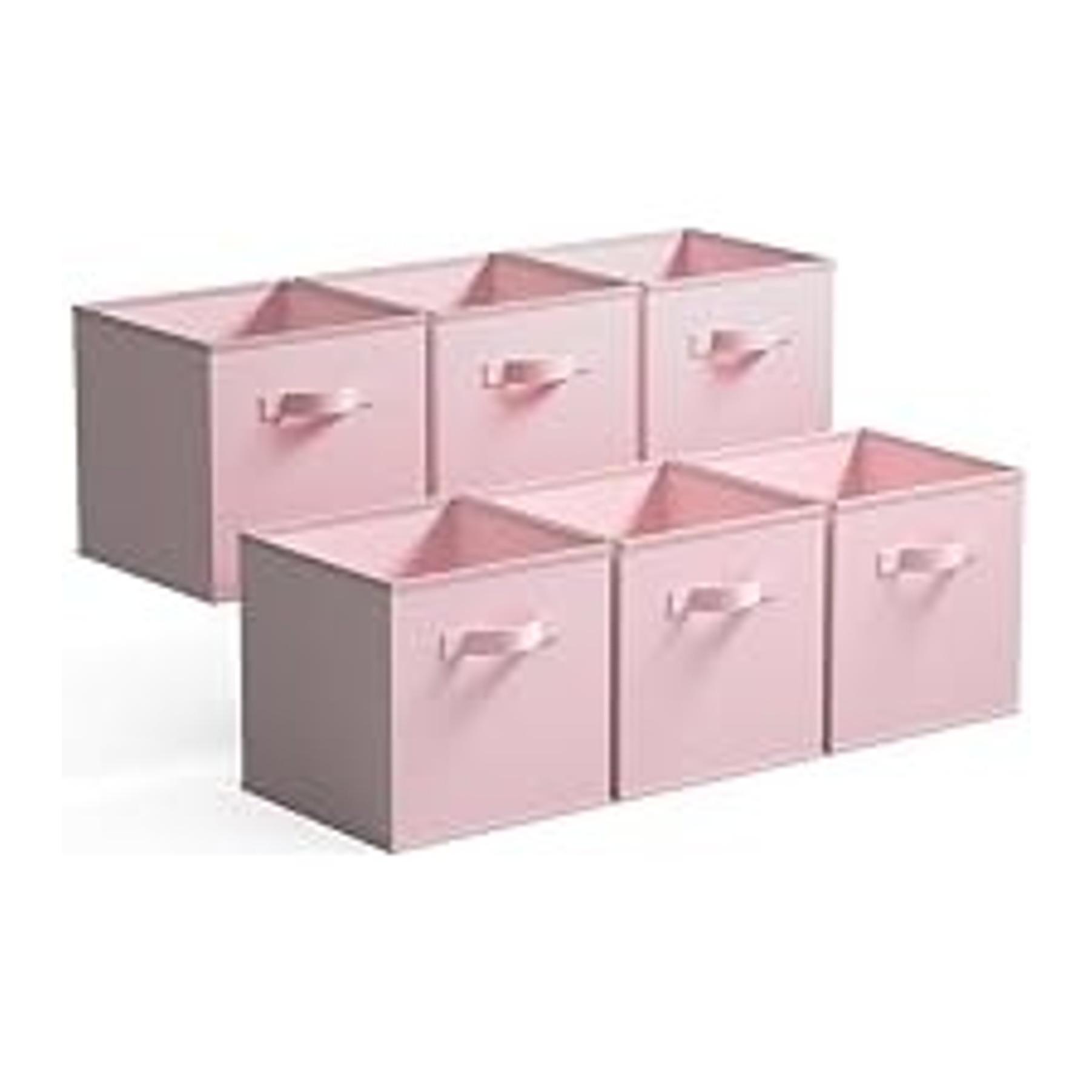 Drawer Organizer Clothes, 6 Pack Dresser Organizer Bins for Nursery, Closet Organization and Storage Dividers for Clothing, Baby Clothes, Underwears, Pink