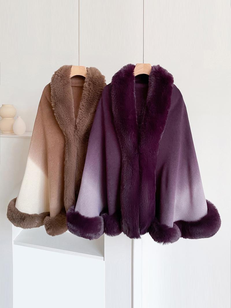 Women's Fashion Elegant Gradient Shawl, Soft Comfortable All-Seasons Scarf, Vintage Versatile Accessory for Daily Use, Casual Stylish Wrap, Trendy Solid Shawl