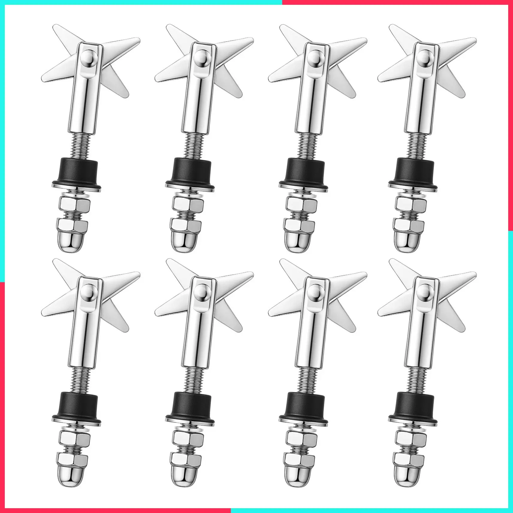 8pcs M8X110mm X-Shaped Toggle Bolts Heavy Duty 304 Stainless Steel Scissors Type Wall Anchors for Ceiling Hollow Drywall