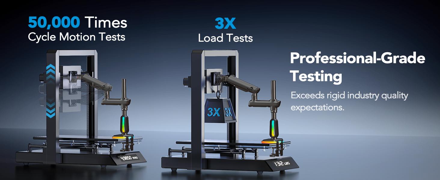 HUANUO Adjustable RGB/Non RGB Heavy Duty Monitor Arm for Ultrawide Screens up to 57"/49'', Holds 44 lbs, Tall Ultrawide Monitor Stand with 29.1" Max Height, Fully Adjustable Single Computer Desk Mount, Max VESA 100x100mm